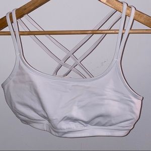 Athleta large white sports bra